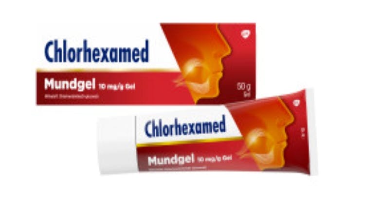 Zunge chlorhexamed braune durch Pyralvex Lösung